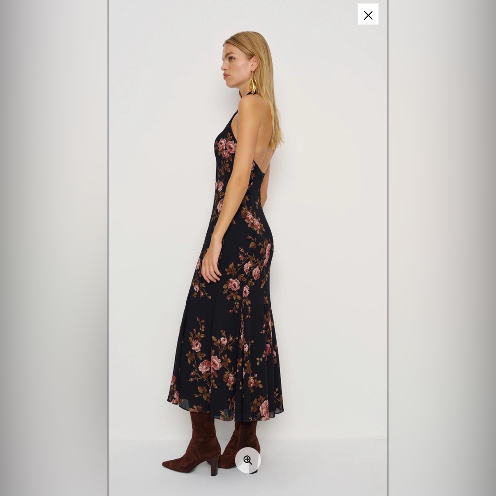 Reformation Noele Dress Black - Size 4